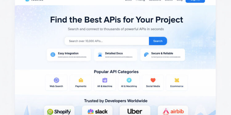 Best API Search Company’s Homepage