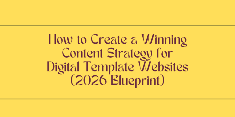 How to Create a Winning Content Strategy for Digital Template Websites (2026 Blueprint)