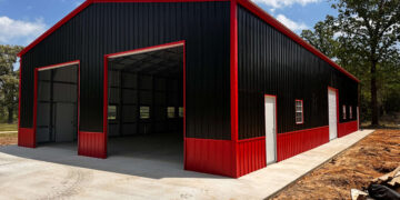 Red Iron Steel Buildings